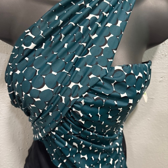 Magicsuit Green and Black Asymmetrical One-Piece Swimsuit - Picture 3 of 8